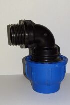 PE Winkel 90° mit Außengewinde / Trinkwasser / bis 16 bar