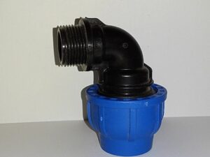 PE Winkel 90° mit Außengewinde / Trinkwasser / bis 16 bar