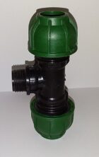 PE T-Stück mit Außengewinde / Brauchwasser / bis 10 bar
