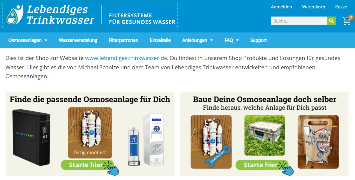 Filtersysteme für gesundes Wasser